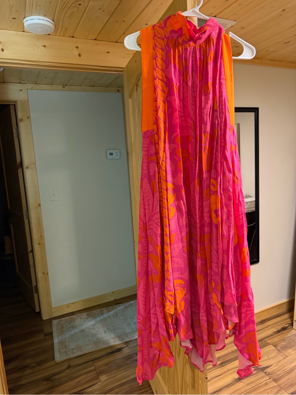Ritu Kumar Pink and Orange Floral Midi Dress